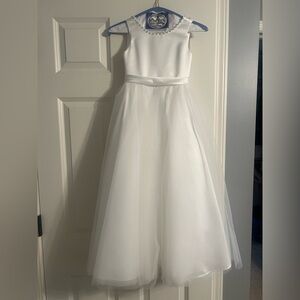Elegant White Kids Dress for Communion/ Flower Girl